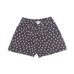 Grey Designer Dress Shorts Tie Front Bird Print Paul & Joe Sister size 38(FR)